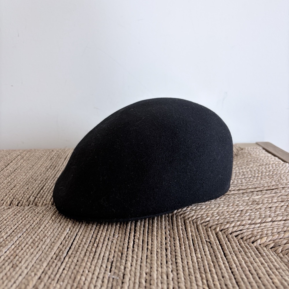 vtg COUNTRY GENTLEMAN Black LITE FELT Wool CUFFLEY Cap CABBIE Driver HAT Men's M